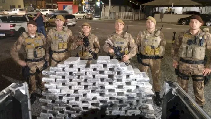 Polícia Militar apreende mais de 100 kg de cocaína em Jaraguá do Sul