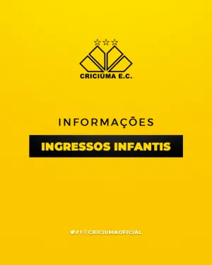 Criciúma E.C limita ingressos infantis para o jogo contra Guarani