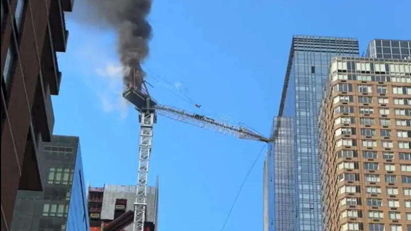 VÍDEO: Guindaste despenca em Nova York e bate em prédios