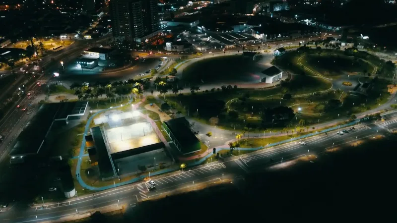 Em Criciúma, Parque das Nações ganha nova iluminação de LED