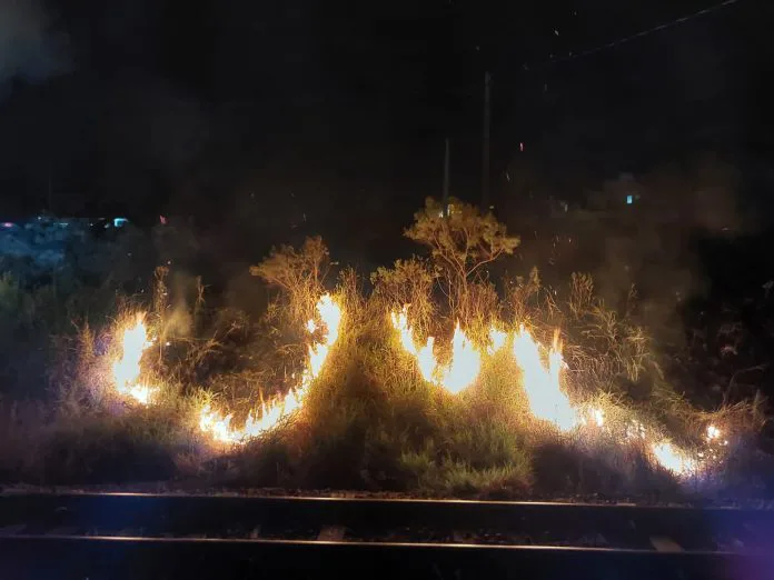 Fogo destrói área de vegetação em Morro da Fumaça