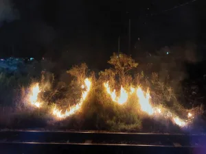 Fogo destrói área de vegetação em Morro da Fumaça