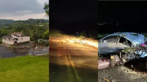 Com passagem do ciclone, cidades de SC são castigadas pelas chuvas; veja os estragos