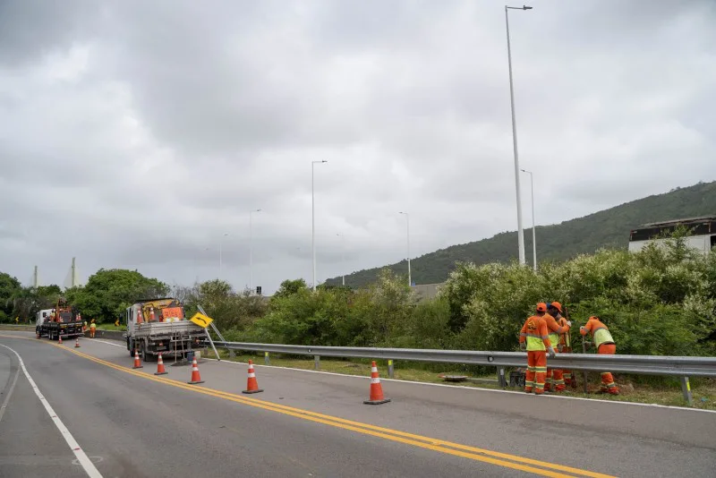 No Sul do Estado, BR-101 passa por obras de recuperação, manutenção e conservação nesta semana