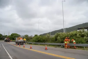 No Sul do Estado, BR-101 passa por obras de recuperação, manutenção e conservação nesta semana