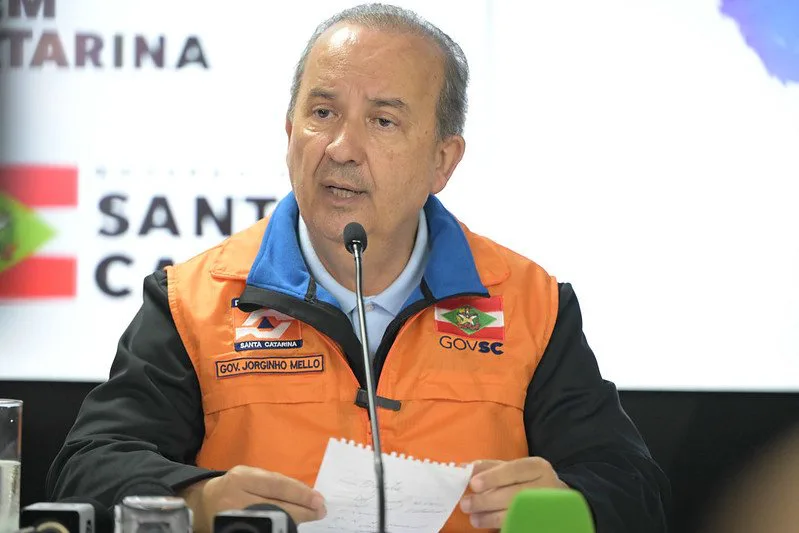 Governador alerta para piora no cenário de chuvas em SC