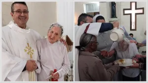 Idosa de 73 anos é batizada em capela de asilo, em Laguna