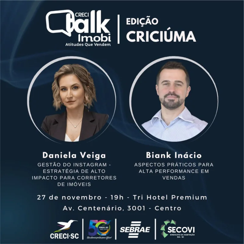 Evento do setor imobiliário capacita gratuitamente profissionais em Criciúma