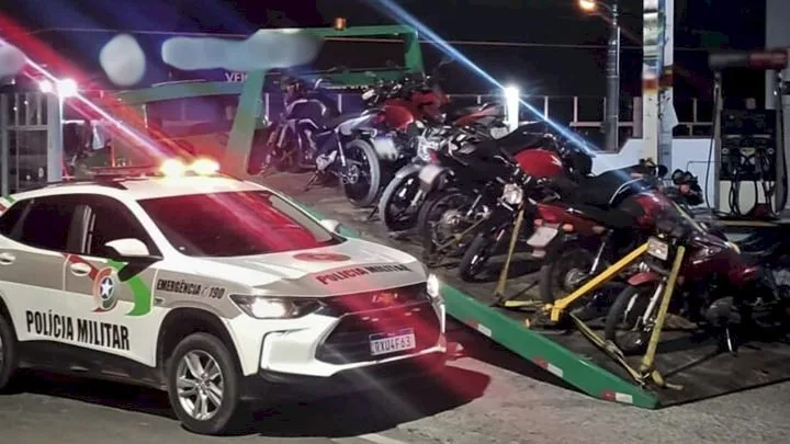 Quatorze motocicletas são apreendidas após infrações e manobras perigosas