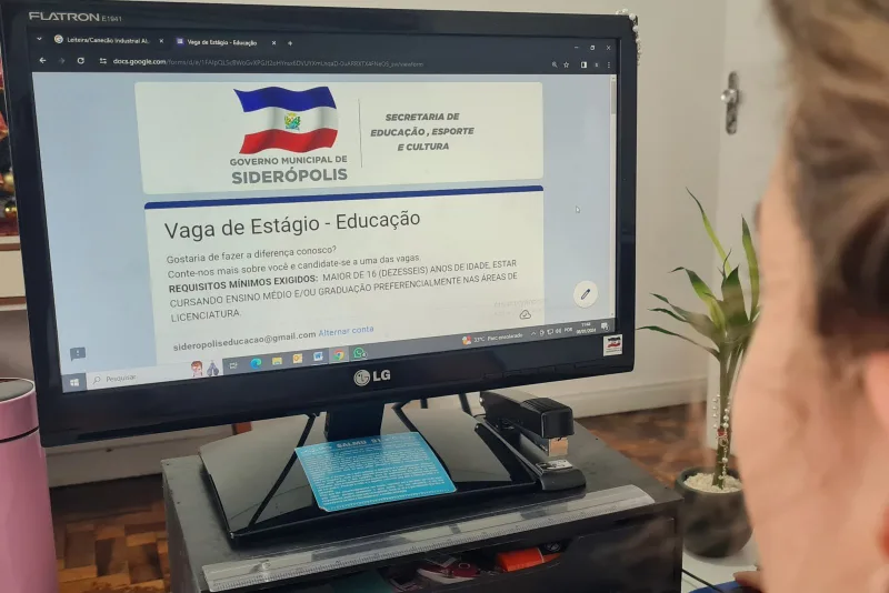 Secretaria de Educação de Siderópolis está com inscrições abertas para estágio