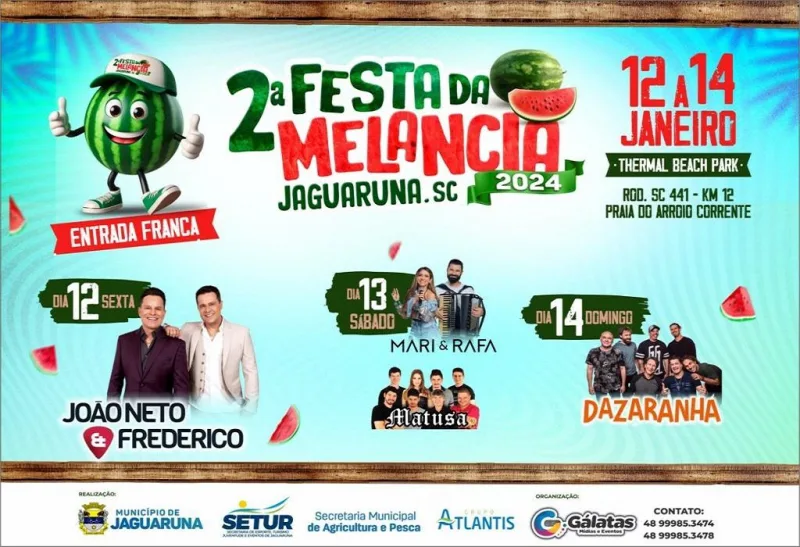 Jaguaruna está em contagem regressiva para Festa da Melancia