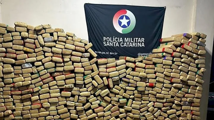 Janeiro 2024: PMSC realiza a apreensão de quase duas toneladas de drogas