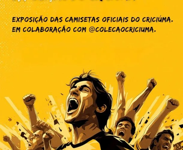 UMA VOLTA NO TEMPO: EXPOSIÇÃO DE CAMISAS OFICIAIS DO CRICIÚMA