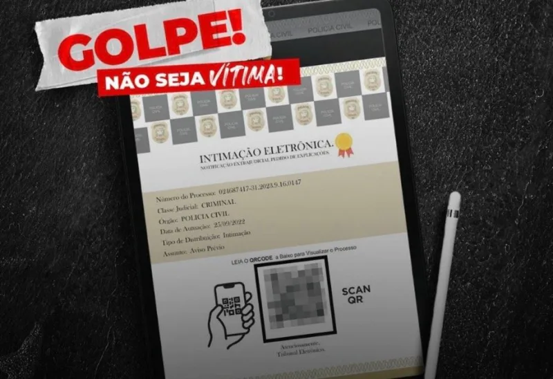 Polícia Civil alerta para golpe envolvendo intimação eletrônica