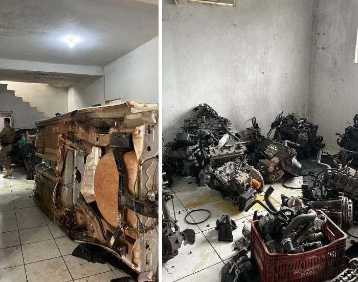 Operação policial localiza desmanche de veículos na região após perseguição na BR-101