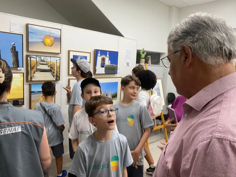 Alunos da Escola Sesi conhecem exposição ‘Meu Olhar’, na Prefeitura de Içara