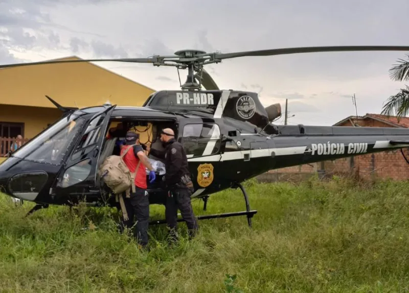 Serviço aeromédico socorre idosa que sofreu AVC em Balneário Gaivota