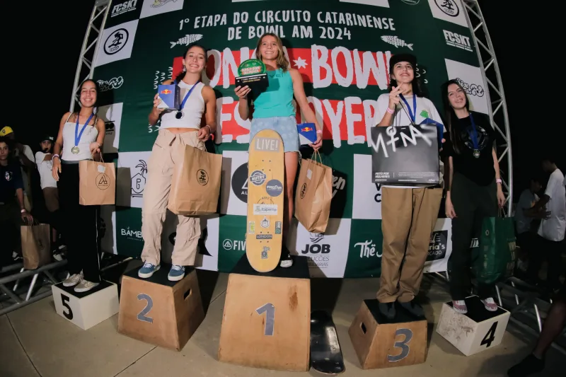 Skatistas criciumenses conquistam medalhas na 1ª etapa do Circuito Catarinense de Bowl