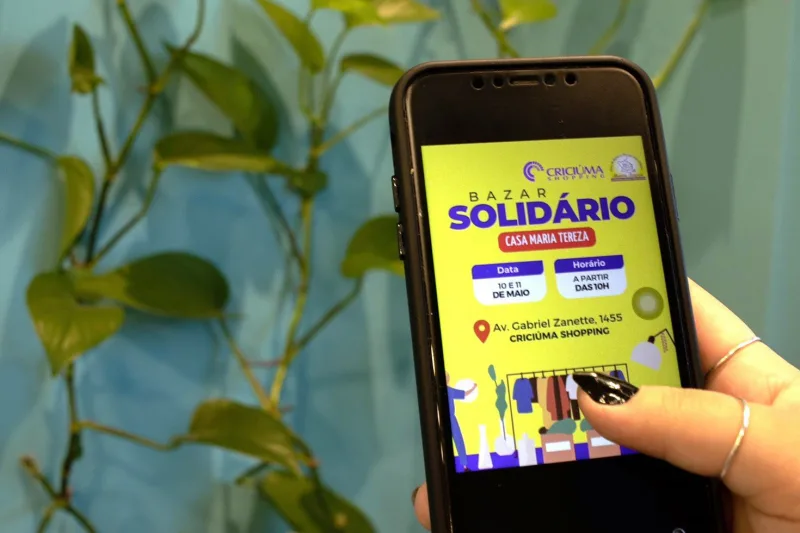 Bazar solidário: Criciúma Shopping recebe ação em prol da Casa Maria Tereza