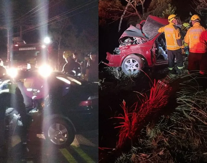 Colisão frontal entre dois carros deixa oito mortos na SC-108