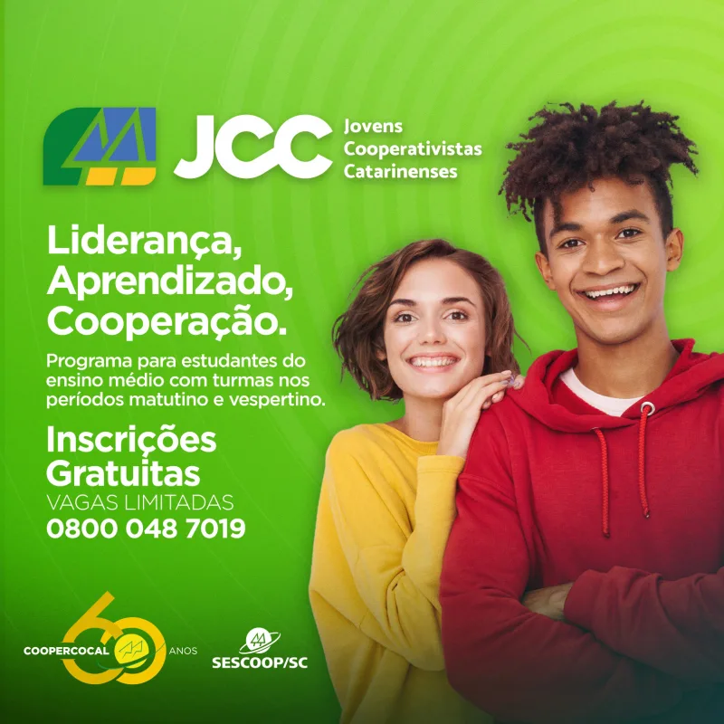 Coopercocal abre inscrições para Programa Jovens Cooperativistas