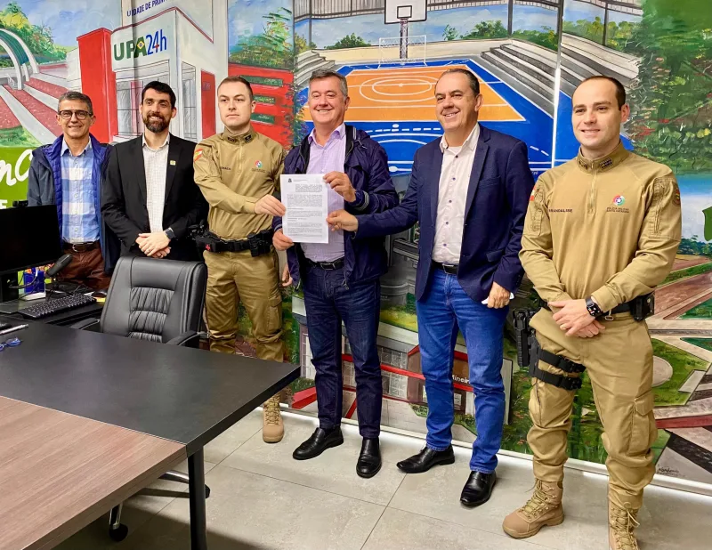 Governo de Criciúma e Polícia Militar firmam convênio para destinar recursos à segurança na cidade
