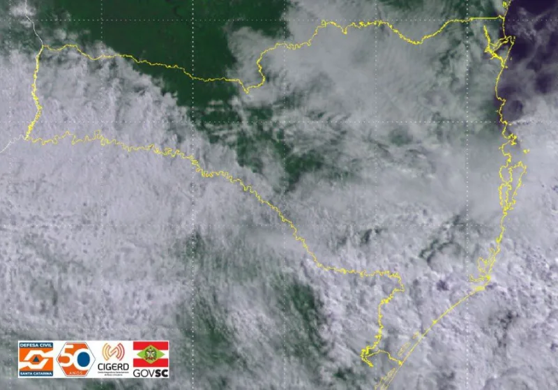 Previsão do tempo indica chuva persistente e volumosa para os próximos dias em Santa Catarina