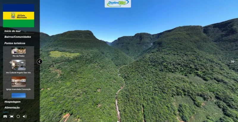Jacinto Machado lança Tour Virtual em 360º do município