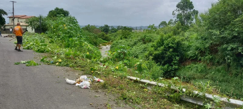 Governo de Criciúma reforça limpeza para evitar transtornos com chuvas