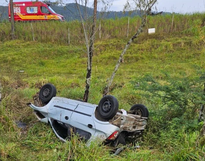 Homem morre em acidente de trânsito na SC-390, em Pedras Grandes