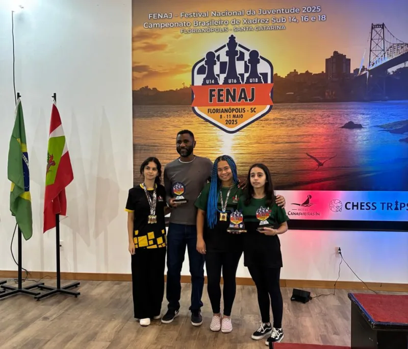 Xadrez da FME Criciúma garante três medalhas no Festival Nacional da Juventude