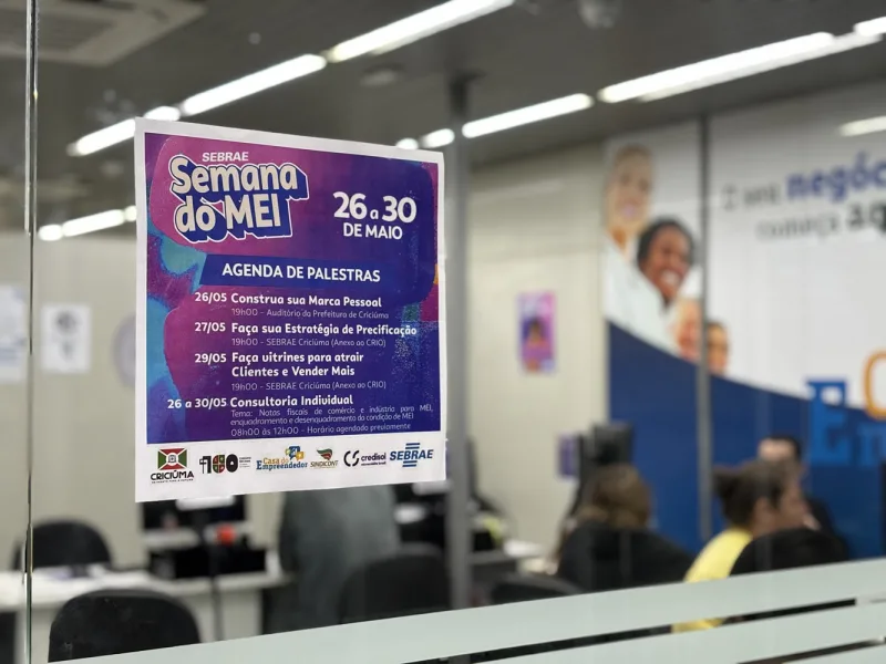 Semana do MEI inicia na próxima segunda-feira em Criciúma