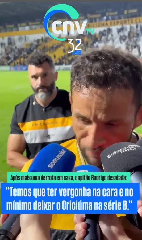 Clima pesa no Criciúma: capitão Rodrigo cobra reação após nova derrota na Série B