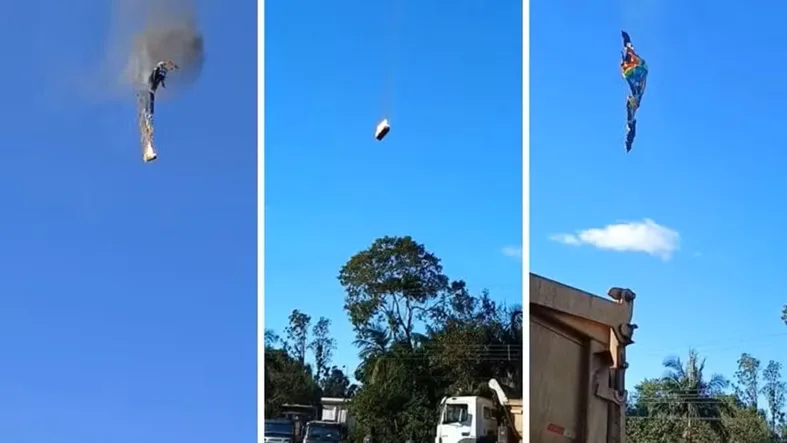 Tragédia em Praia Grande (SC): balão de passeio pega fogo, cai e deixa oito mortos