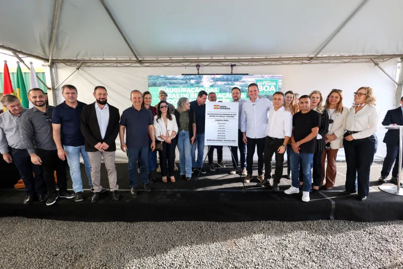 Estrada Boa: governador Jorginho Mello entrega revitalização completa da SC-443 entre Criciúma e Morro da Fumaça