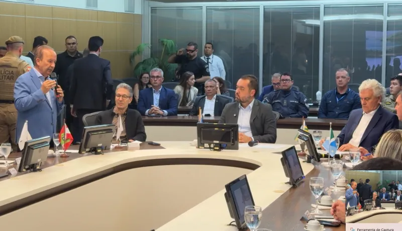 Em reunião com governadores no Rio de Janeiro, Jorginho Mello defende união de forças para conter avanço do crime organizado