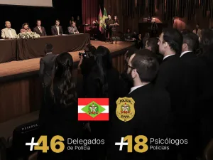 Reforço na segurança: Governo do Estado nomeia mais 46 delegados e 18 psicólogos da Polícia Civil SC