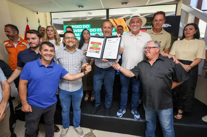 Jorginho Mello autoriza repasse de R$ 5 milhões para desassoreamento de rio em Forquilhinha
