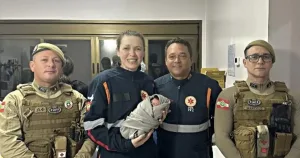 Em ocorrência de urgência, SAMU e Polícia Militar auxiliam parto domiciliar em Siderópolis