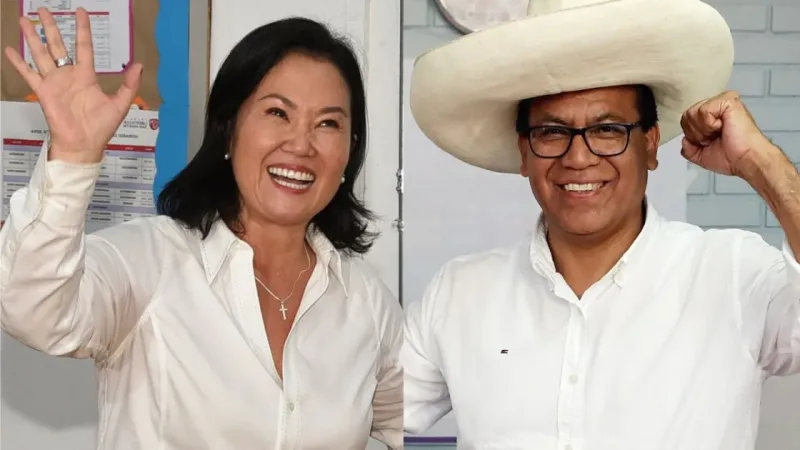 Keiko Fujimori e Roberto Sánchez disputam Presidência do Peru