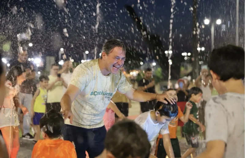 Novo chafariz interativo será inaugurado no Parque dos Imigrantes, no Distrito do Rio Maina
