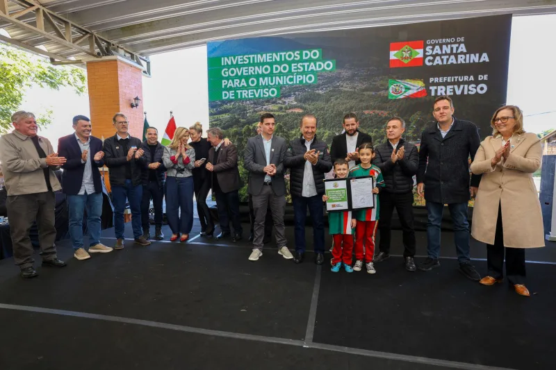 Governador confirma pacote de mais de R$ 7,9 milhões em investimentos para Treviso no Sul do estado
