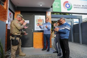 Prefeitura de Criciúma entrega posto da Polícia Militar na Praça Nereu Ramos