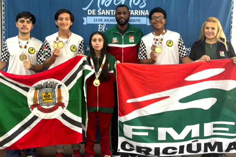 Criciúma conquista cinco medalhas de ouro no xadrez nos Joguinhos Abertos de Santa Catarina