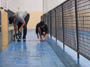 Ginásio Centenário recebe melhorias na quadra para o Campeonato Municipal de Futsal
